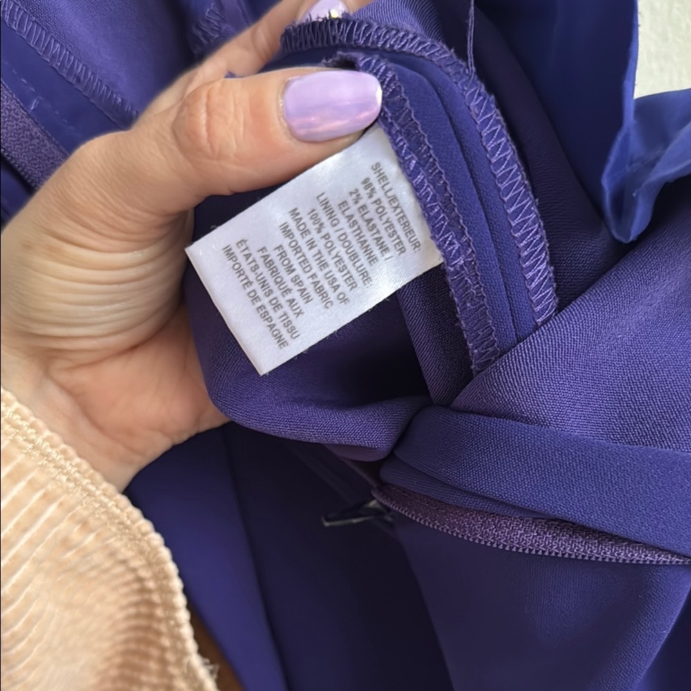 Milly Nicola Cady Purple Pants Sz 6 - Picture 4 of 5